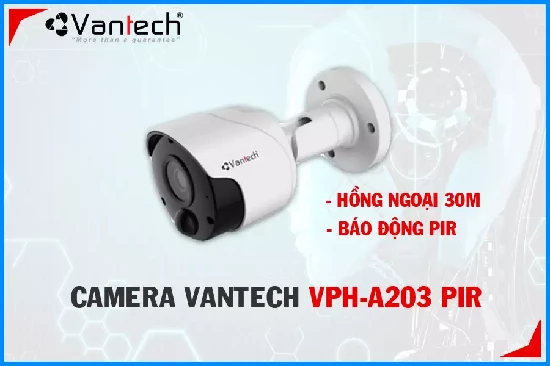 Lắp đặt camera tân phú VPH-A203PIR Sắc Nét VanTech