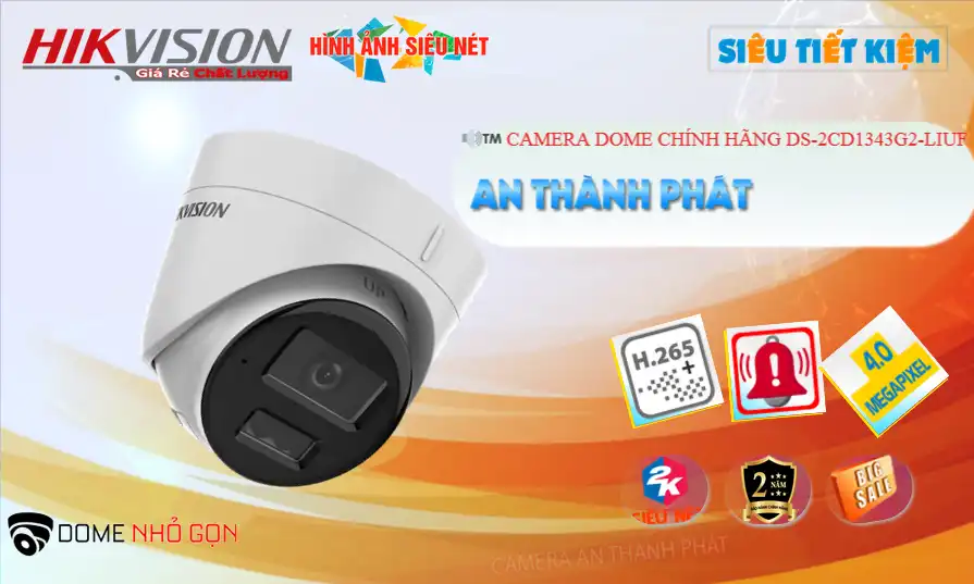 Camera An Ninh Hikvision DS-2CD1343G2-LIUF Chất Lượng ☑