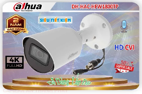 Lắp đặt camera tân phú DH-HAC-HFW1800TP Camera Sắt Nét  Dahua