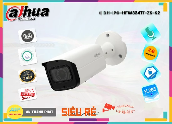 Lắp đặt camera tân phú ✪  DH-IPC-HFW3241T-ZS-S2 Dahua Với giá cạnh tranh