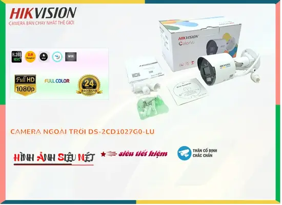 Lắp đặt camera tân phú Camera Hikvision Full Color DS-2CD1027G0-LU