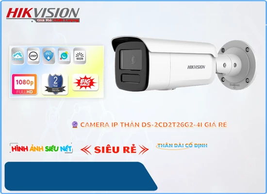 Lắp đặt camera tân phú Hikvision DS-2CD2T26G2-4I Sắc Nét