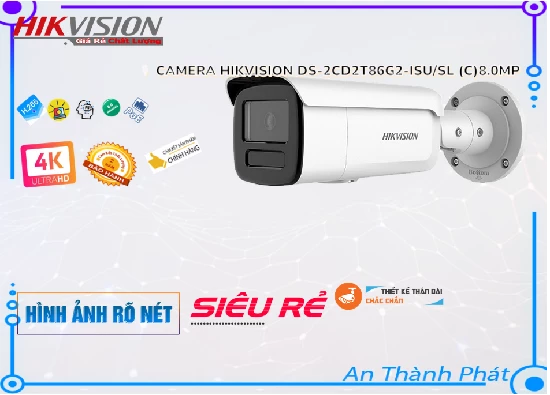 Lắp đặt camera tân phú DS-2CD2T86G2-ISU/SL(C) Camera  Hikvision