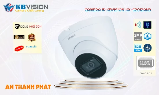 Lắp đặt camera tân phú Camera IP Dome KX-C2012AN3 Kbvision