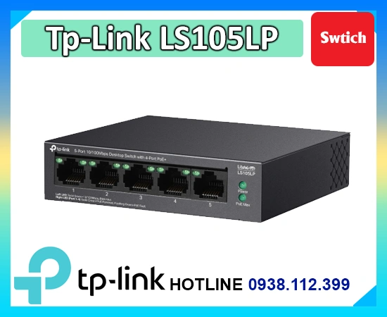 Lắp đặt camera  Swtich TP-Link PoE LS105LP