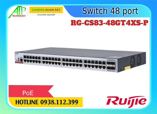 Lắp đặt camera Switch Ruijie RG-CS83-48GT4XS-P