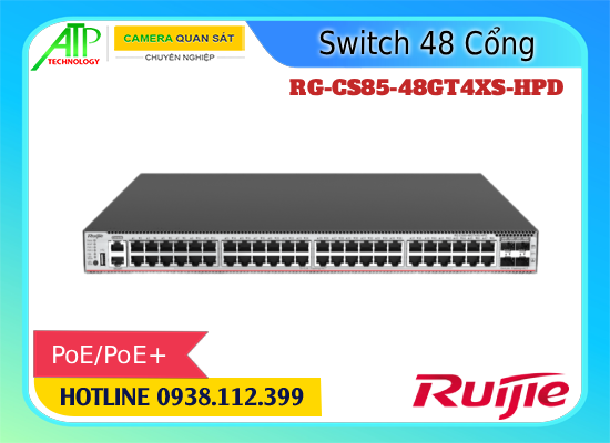 Lắp đặt camera Switch Ruijie RG-CS85-48GT4XS-HPD