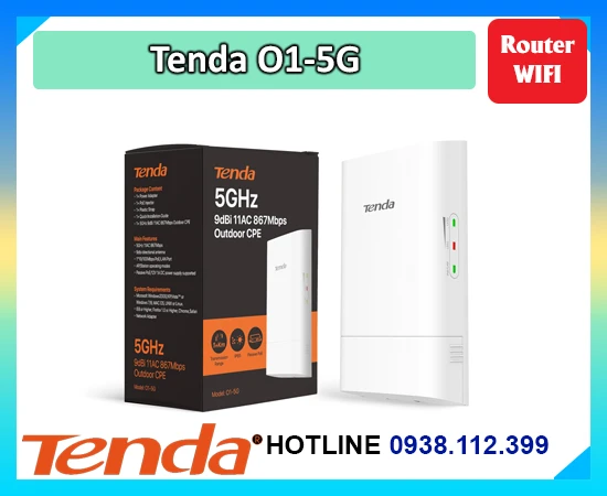 Lắp đặt camera CPE Ngoài Trời Tenda O1-5G 
