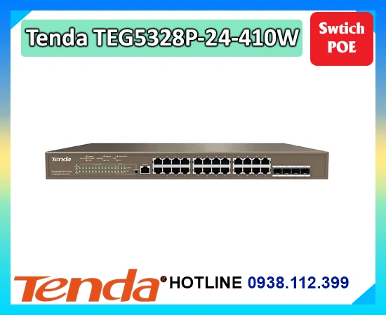 Lắp đặt camera Switch Poe Tenda TEG5328P-24-410W 