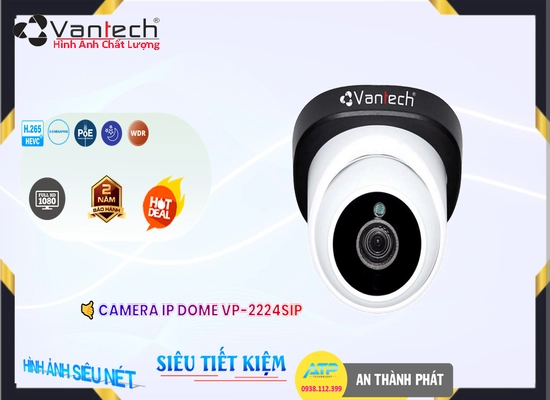 Lắp đặt camera tân phú VP-2224SIP IP POE Camera Giá Rẻ VanTech