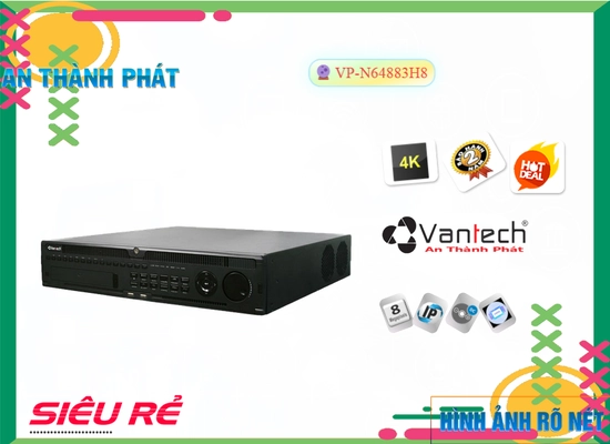 Lắp đặt camera tân phú Đầu Ghi VanTech đang khuyến mãi VP-N64883H8