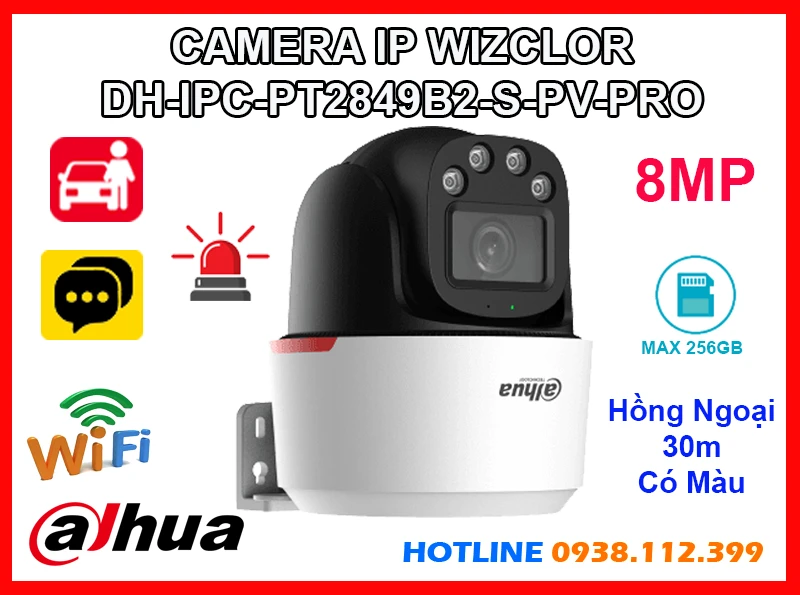 Lắp đặt camera DH-IPC-PT2849B2-S-PV-PRO Camera Dahua (8MP)