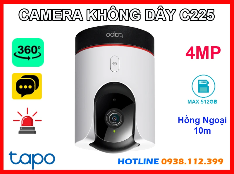 Lắp đặt camera Camera Wifi Không Dây Tapo C225