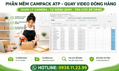 Phần mềm quay video đóng hàng, phần mềm quay video đóng gói, phần mềm quay video đơn hàng, camera quay đóng gói, camera quay video đóng hàng, phần mềm quản lý đóng gói, tra cứu video theo mã vận đơn, giải pháp quay video đóng gói