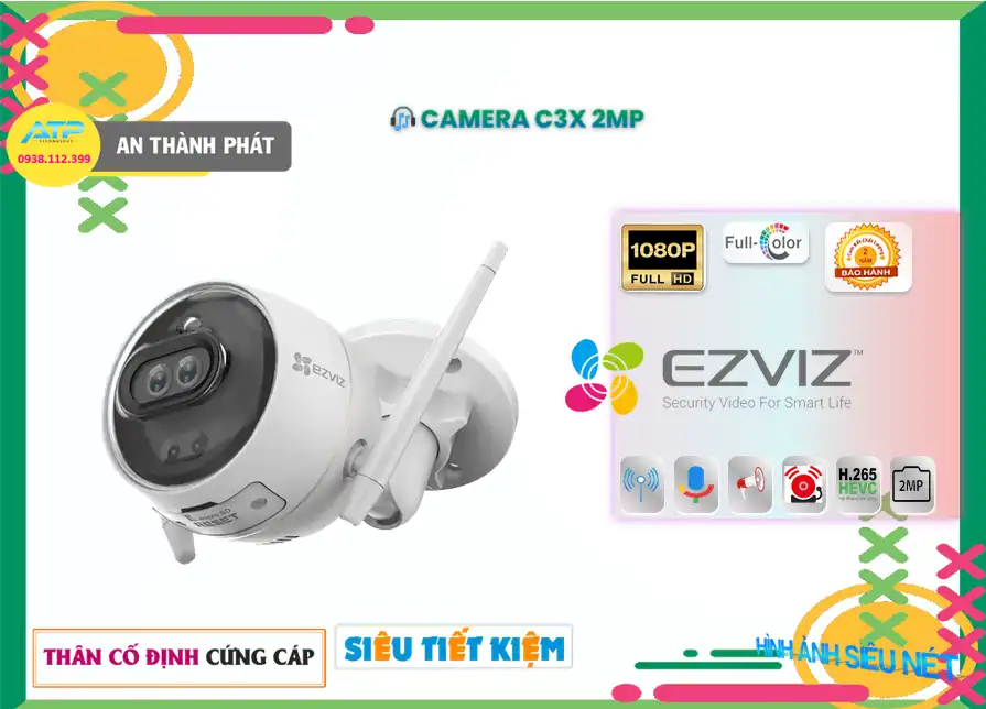 C3X 2MP Camera Wifi Ezviz Giá rẻ C3X 2MP Camera Wifi Ezviz Giá rẻ
