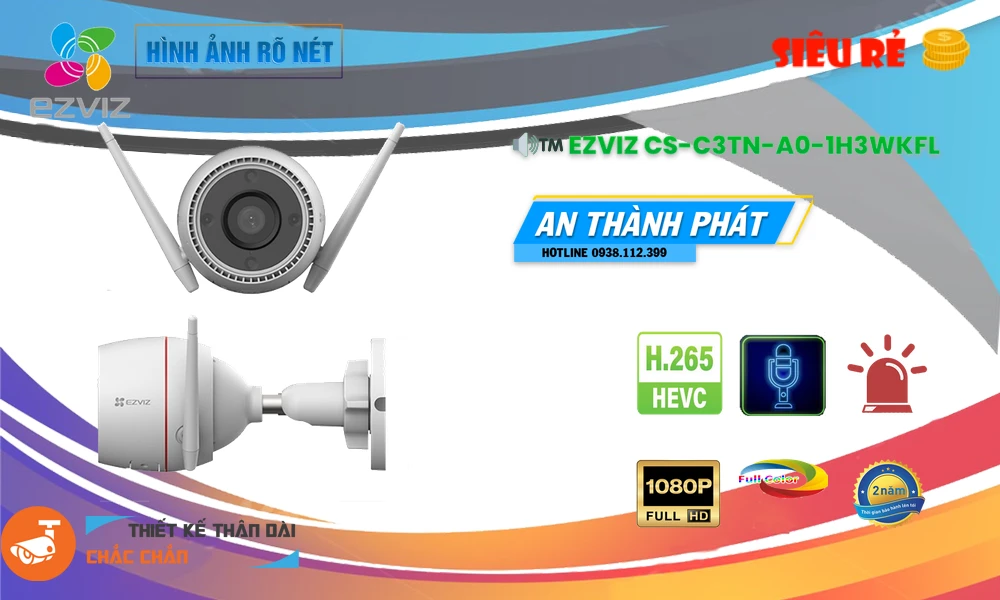 Camera Wifi Ezviz CS-C3TN-A0-1H3WKFL 