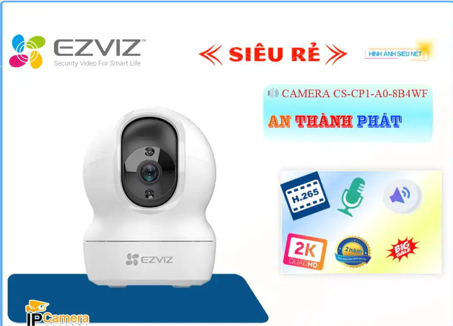 Wifi Ezviz CS-CP1-A0-8B4WF Sắc Nét Wifi Ezviz CS-CP1-A0-8B4WF Sắc Nét