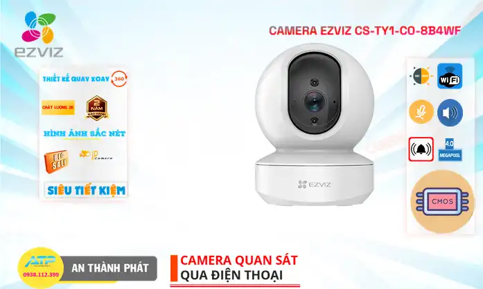 Camera CS-TY1-C0-8B4WF Wifi Ezviz Thiết kế Đẹp