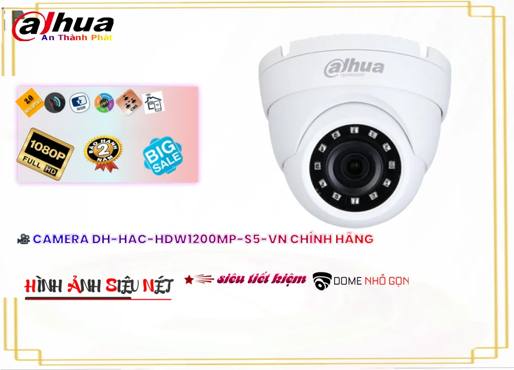 Camera DH-HAC-HDW1200MP-S5-VN Dahua Giá rẻ Camera DH-HAC-HDW1200MP-S5-VN Dahua Giá rẻ