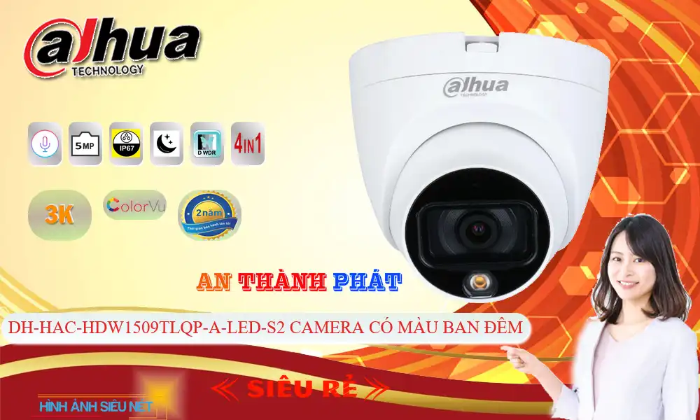 Camera Dahua DH-HAC-HDW1509TLQP-A-LED-S2 Mẫu Đẹp