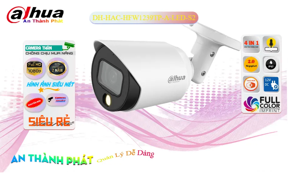 DH-HAC-HFW1239TP-A-LED-S2 Camera Dahua ❂