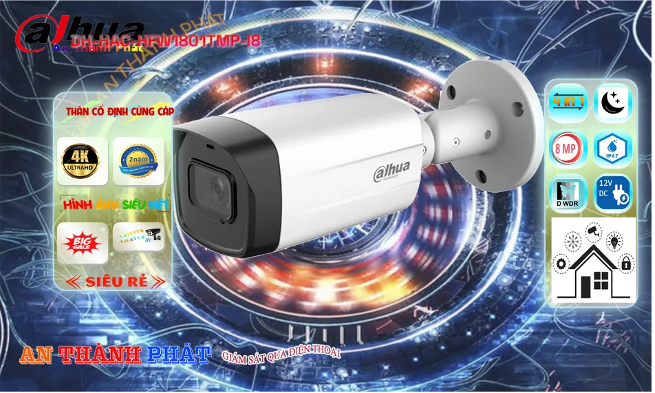 Camera Dahua DH-HAC-HFW1801TMP-I8 Camera Dahua DH-HAC-HFW1801TMP-I8