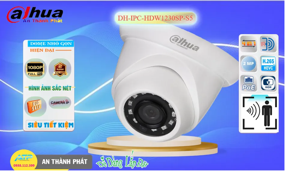 Camera An Ninh Dahua DH-IPC-HDW1230SP-S5 Giá rẻ ❂ Camera An Ninh Dahua DH-IPC-HDW1230SP-S5 Giá rẻ ❂