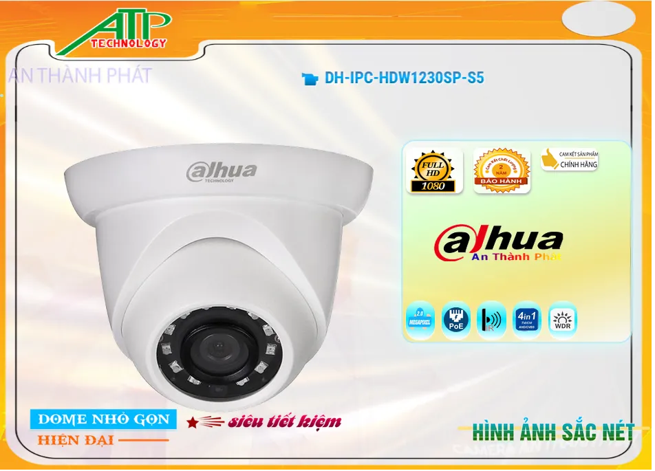 Camera An Ninh Dahua DH-IPC-HDW1230SP-S5 Giá rẻ ❂ Camera An Ninh Dahua DH-IPC-HDW1230SP-S5 Giá rẻ ❂