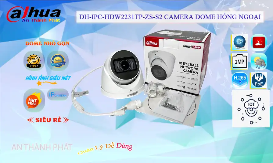 DH-IPC-HDW2231TP-ZS-S2 Siêu rẻ Dahua DH-IPC-HDW2231TP-ZS-S2 Siêu rẻ Dahua