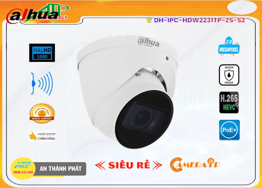DH-IPC-HDW2231TP-ZS-S2 Siêu rẻ Dahua DH-IPC-HDW2231TP-ZS-S2 Siêu rẻ Dahua