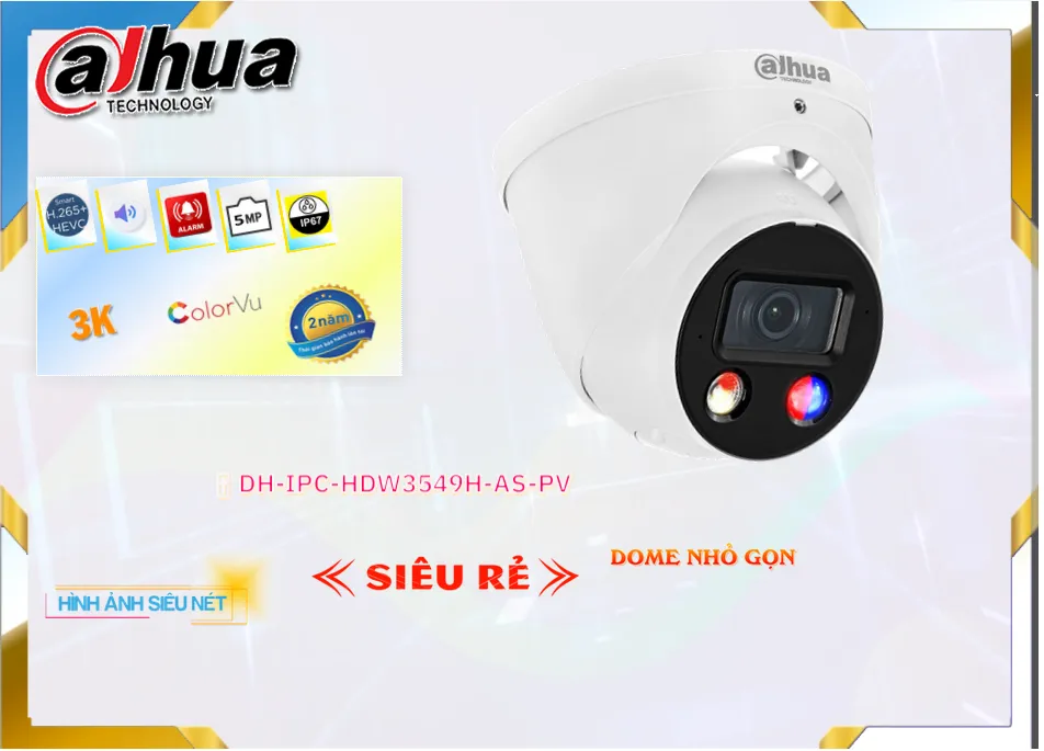 Camera Dahua DH-IPC-HDW3549H-AS-PV Camera Dahua DH-IPC-HDW3549H-AS-PV