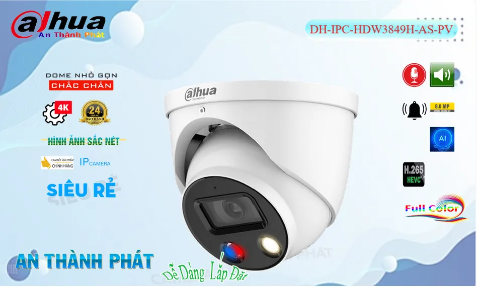 Camera Dahua DH-IPC-HDW3849H-AS-PV Camera Dahua DH-IPC-HDW3849H-AS-PV