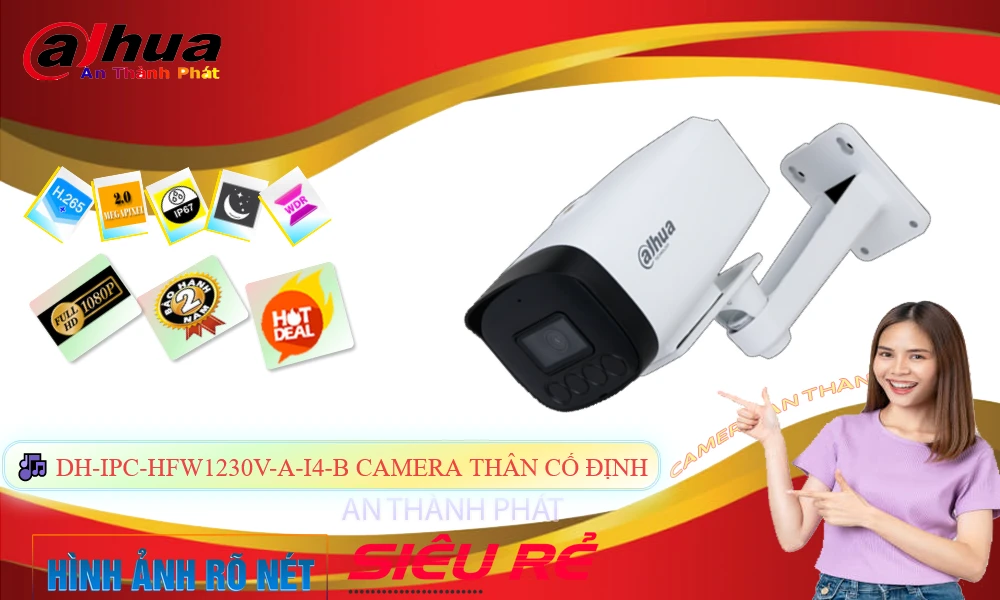 Camera Dahua Giá rẻ DH-IPC-HFW1230V-A-I4-B