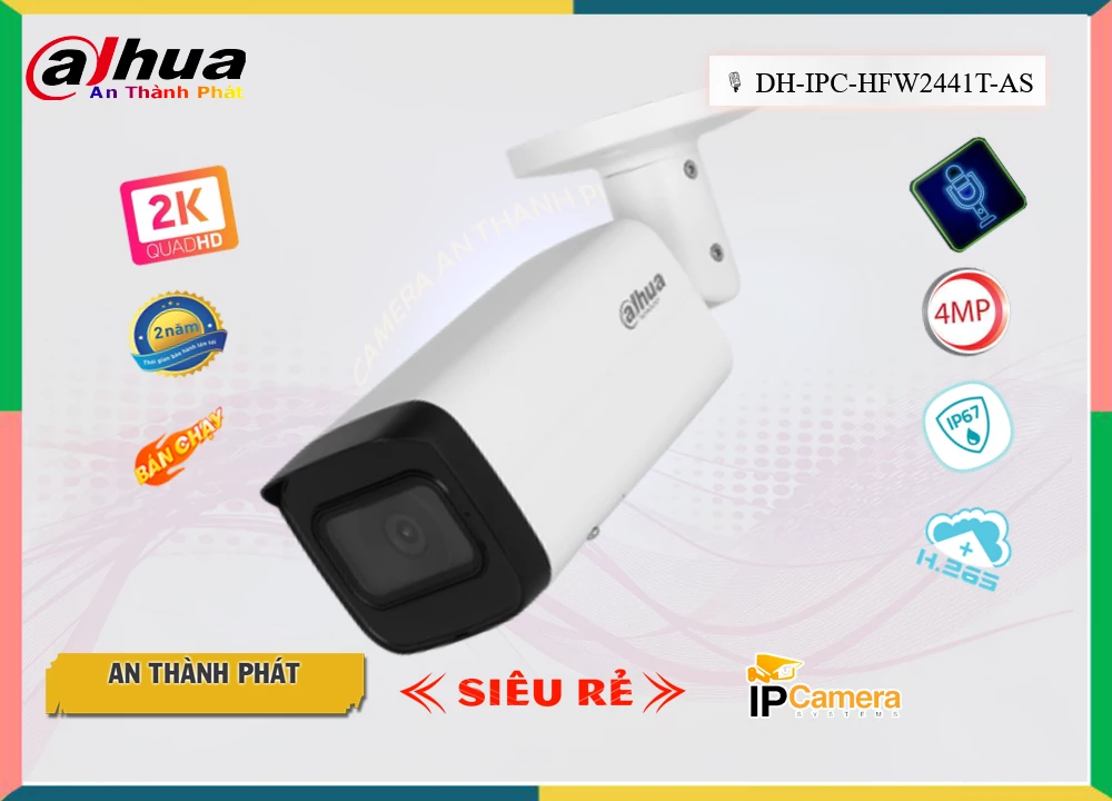 Camera Dahua Thiết kế Đẹp DH-IPC-HFW2441T-AS Camera Dahua Thiết kế Đẹp DH-IPC-HFW2441T-AS