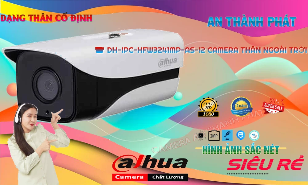 Camera DH-IPC-HFW3241MP-AS-I2 Dahua Với giá cạnh tranh Camera DH-IPC-HFW3241MP-AS-I2 Dahua Với giá cạnh tranh