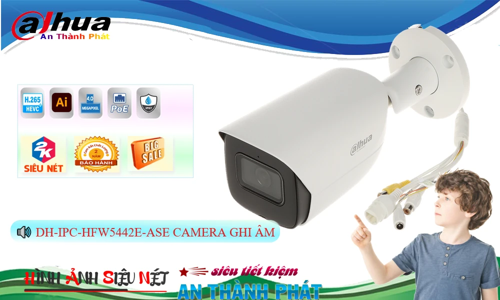 DH-IPC-HFW5442E-ASE Dahua Thiết kế Đẹp