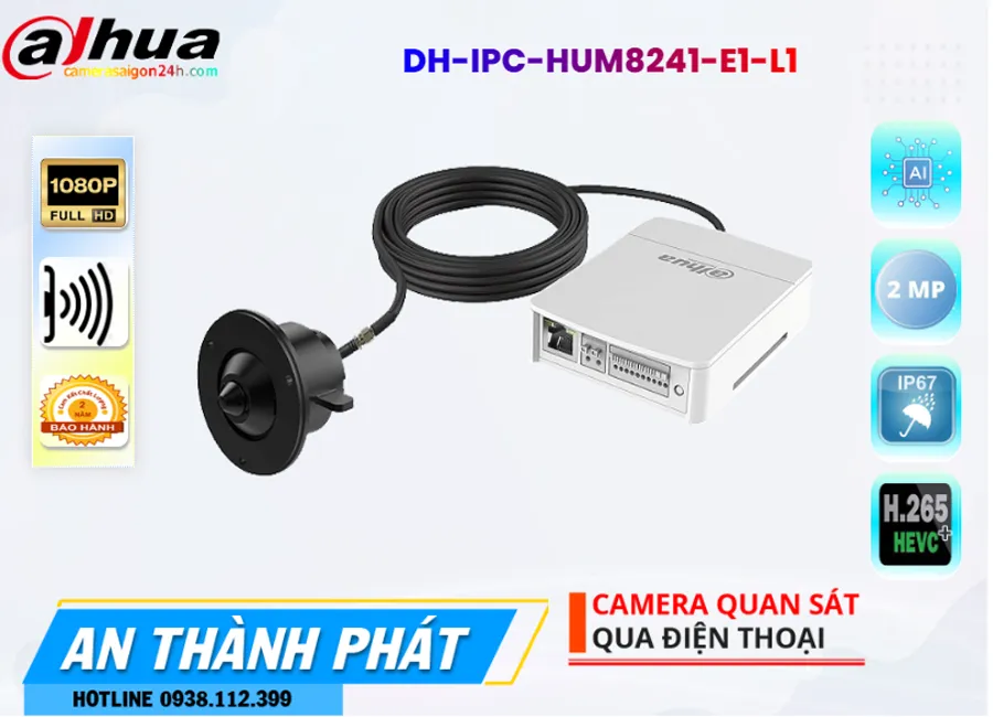 Camera Dấu Kín Dahua DH-IPC-HUM8241-E1-L1,Thông số DH-IPC-HUM8241-E1-L1,DH-IPC-HUM8241-E1-L1 Mới nhất,DH-IPC-HUM8241-E1-L1 Công Nghệ POE  Bán Sỉ, Thiết Bị Camera DH IPC HUM8241 E1 L1,DH-IPC-HUM8241-E1-L1 Giá Thấp Nhất,Giá Bán DH-IPC-HUM8241-E1-L1 FULL HD 1080P 2.0 MP ,DH-IPC-HUM8241-E1-L1 Siêu rẻ,Phân phối rẻ DH-IPC-HUM8241-E1-L1,Giá Phân Phối DH-IPC-HUM8241-E1-L1,thông số DH-IPC-HUM8241-E1-L1,DH-IPC-HUM8241-E1-L1 Giá rẻ nhất,DH-IPC-HUM8241-E1-L1 giá kỹ thuật,DH-IPC-HUM8241-E1-L1 Đang giảm giá