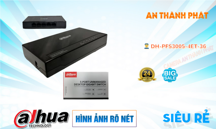Switch chia mạng   Dahua DH-PFS3005-5GT-L