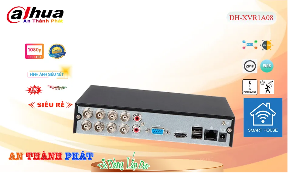 Dahua DH-XVR1A08 Sắc Nét
