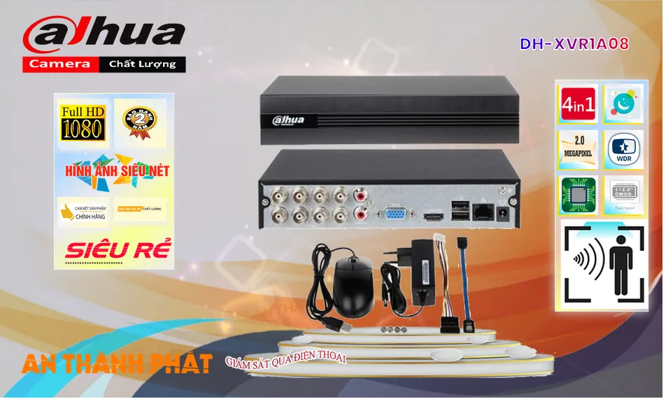 Dahua DH-XVR1A08 Sắc Nét
