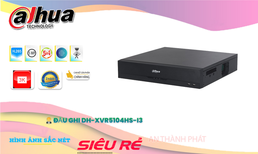DH-XVR5104HS-I3 Đầu Thu Dahua DH-XVR5104HS-I3 Đầu Thu Dahua