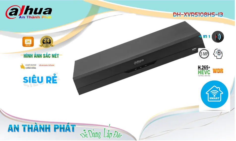 Đầu Thu Dahua DH-XVR5108HS-I3 Đầu Thu Dahua DH-XVR5108HS-I3