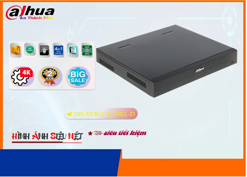 Đầu Thu KTS Dahua DH-XVR5116H-4KL-I3 Đầu Thu KTS Dahua DH-XVR5116H-4KL-I3