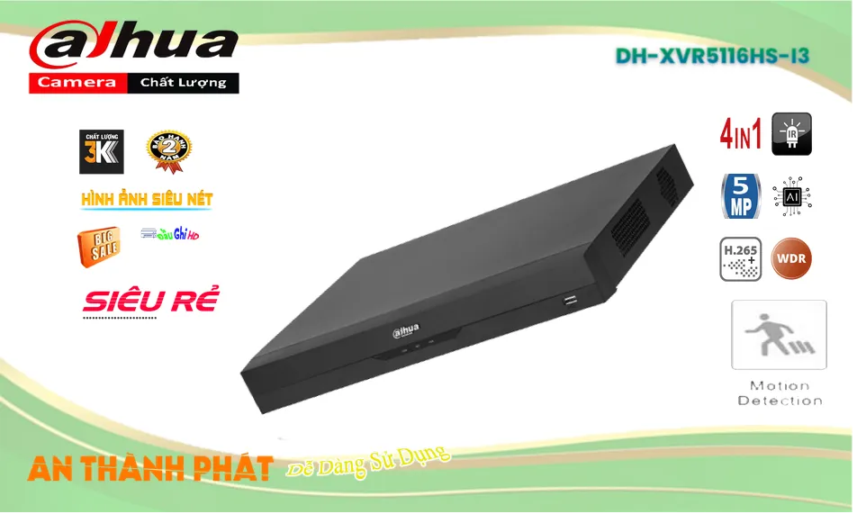 DH-XVR5116HS-I3Thiết Bị Ghi Hình Với giá cạnh tranh Dahua DH-XVR5116HS-I3Thiết Bị Ghi Hình Với giá cạnh tranh Dahua