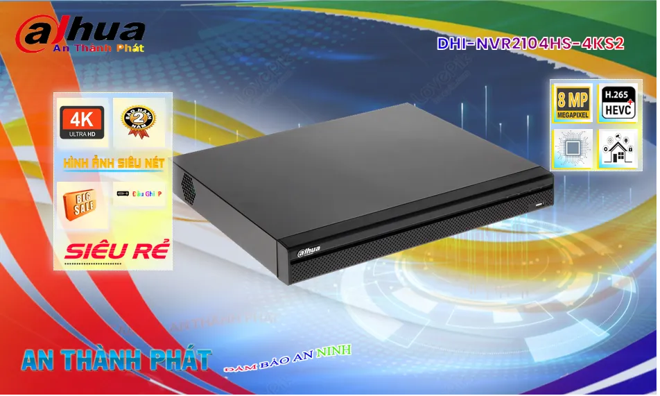Đầu Thu DHI-NVR2104HS-4KS2 Dahua Đầu Thu DHI-NVR2104HS-4KS2 Dahua