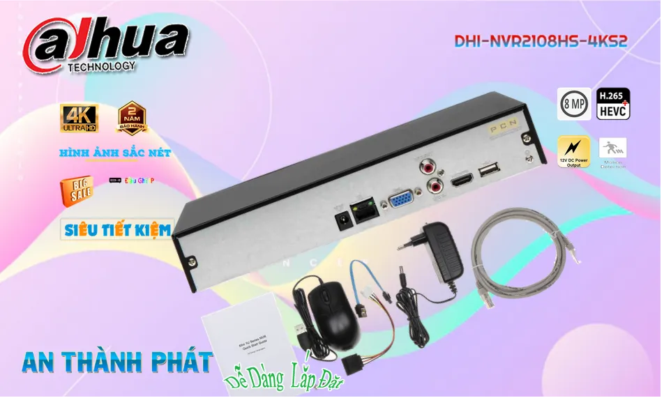Đầu Ghi DHI-NVR2108HS-4KS2 Chức Năng Cao Cấp