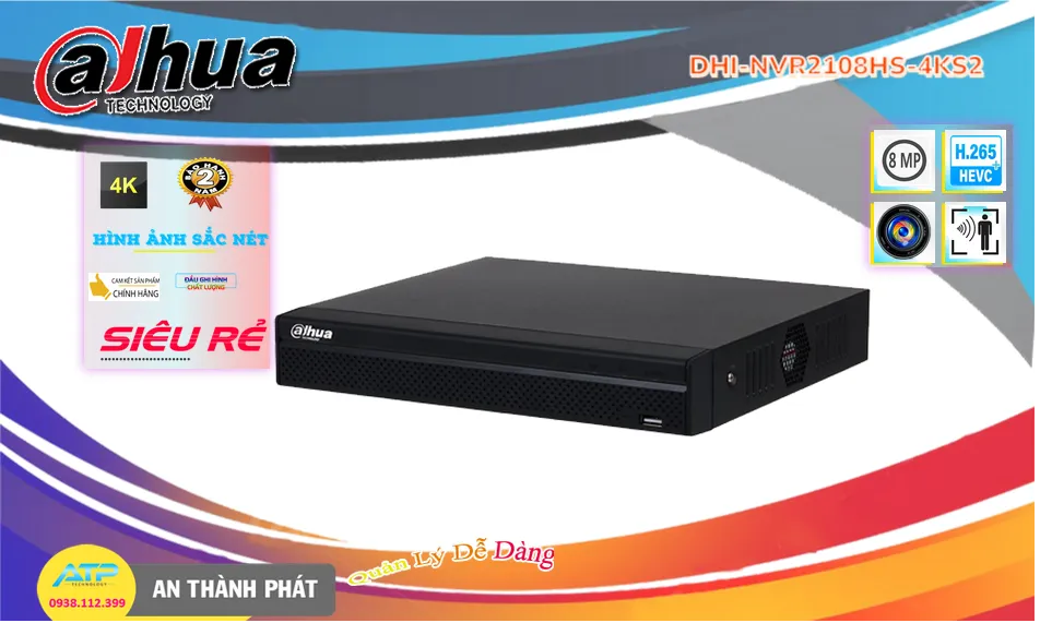 Đầu Ghi DHI-NVR2108HS-4KS2 Chức Năng Cao Cấp