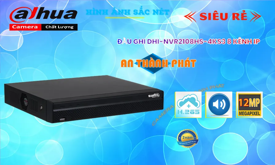 Đầu Ghi Dahua Thiết kế Đẹp DHI-NVR2108HS-4KS3 Đầu Ghi Dahua Thiết kế Đẹp DHI-NVR2108HS-4KS3