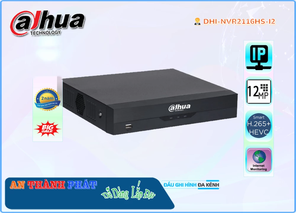 Đầu Thu KTS Dahua DHI-NVR2116HS-I2 Đầu Thu KTS Dahua DHI-NVR2116HS-I2
