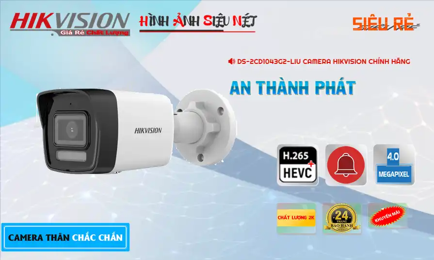 Camera DS-2CD1043G2-LIU Hikvision